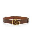 Gucci Distressed Leather GG Marmont Belt - Size 36   90 (23272) Online