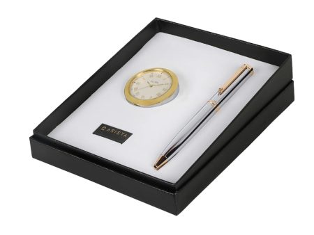 Arista Gift Set - Switch Chrome GT Ball Pen with Table Clock For Sale