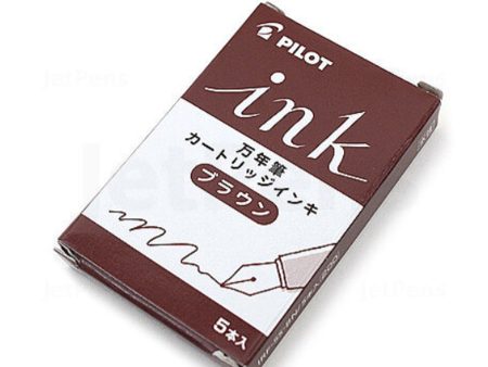 Pilot Ink Cartridge Pack of 5 - Brown on Sale