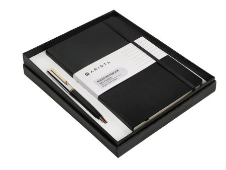 Arista Gift Set - Switch Black & Chrome GT Ball Pen with A5 Notebook Online Sale