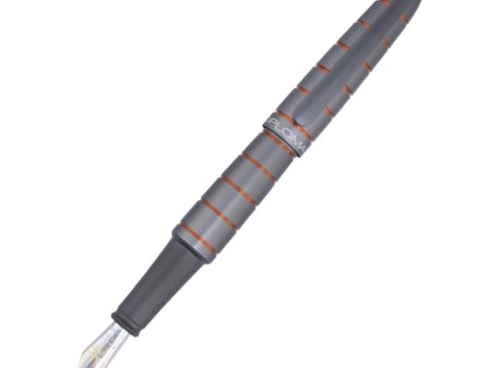 Diplomat Elox Fountain Pen - Ring Grey Orange Online Hot Sale