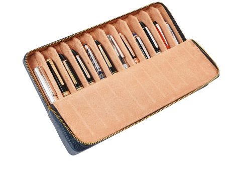 Arista Leatherite 12 Pen Holder - Blue Online now