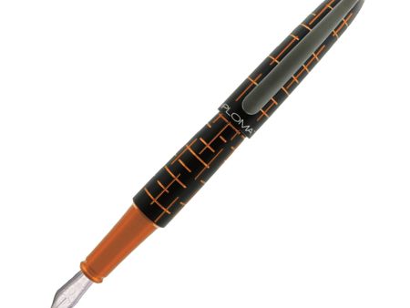 Diplomat Elox Fountain Pen - Matrix Black Orange For Discount