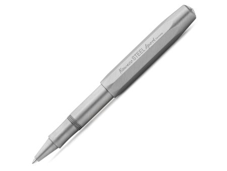 Kaweco Steel Sport Roller Ball Pen with Optional Clip - Stainless Steel Hot on Sale