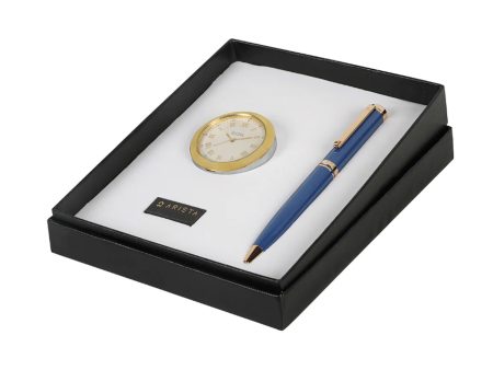 Arista Gift Set - Switch Blue GT Ball Pen with Table Clock Supply